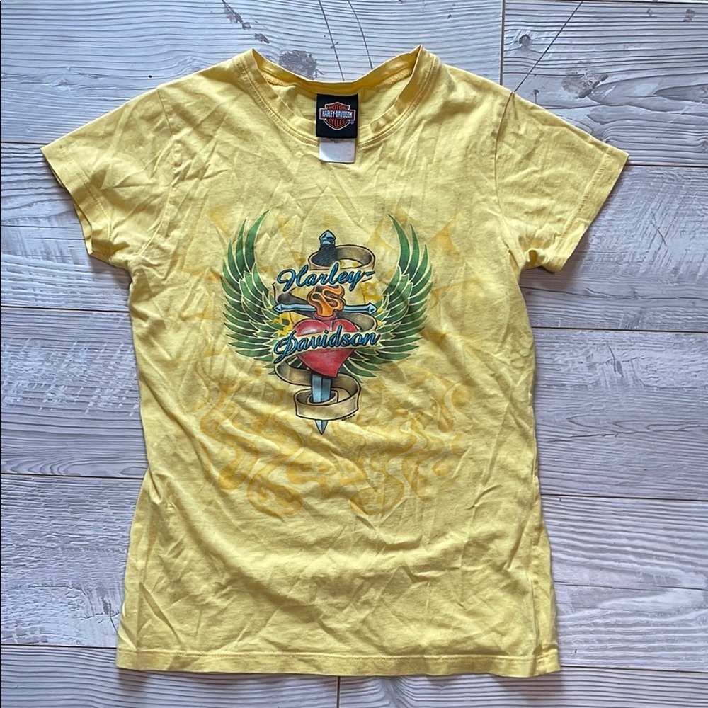 Harley-Davidson Graphic Yellow Short Sleeve Tee